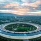 an aerial shot of the apple park in california