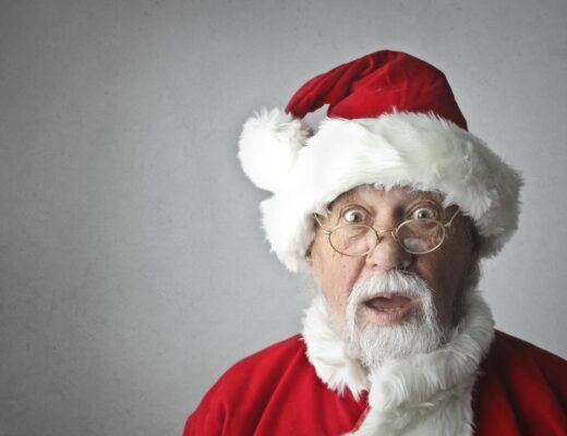 man in santa claus costume