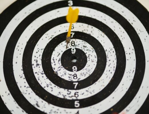 black and white dartboard