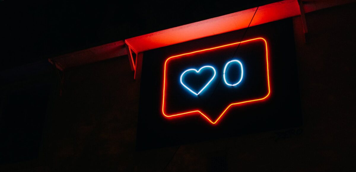 heart and zero neon light signage