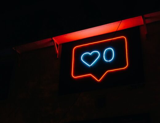 heart and zero neon light signage