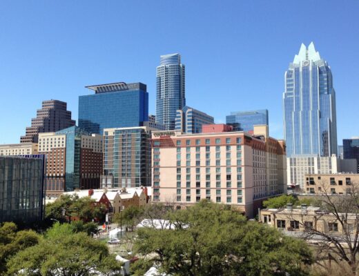 concrete buildings under blue sky