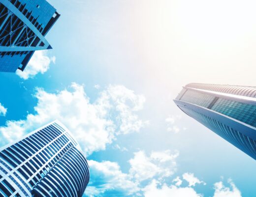 low angle photography of high rise buildings