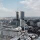 architecture of modern city under cloudy sky